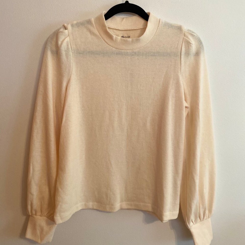 NEW! Madewell- Mock Neck, Puff Sleeve Sweater